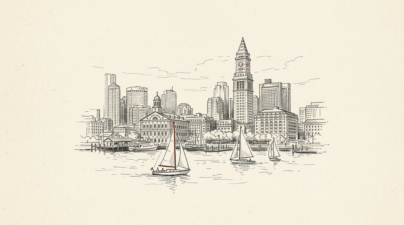Illustration of the Boston skyline
