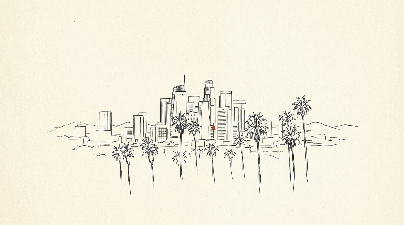 Illustration of the Los Angeles skyline