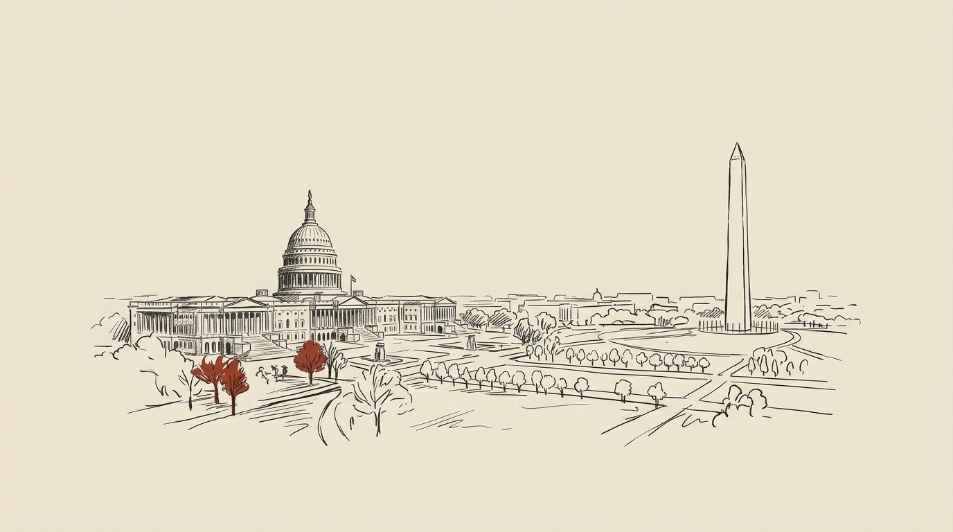 Illustration of the Washington, D.C. skyline