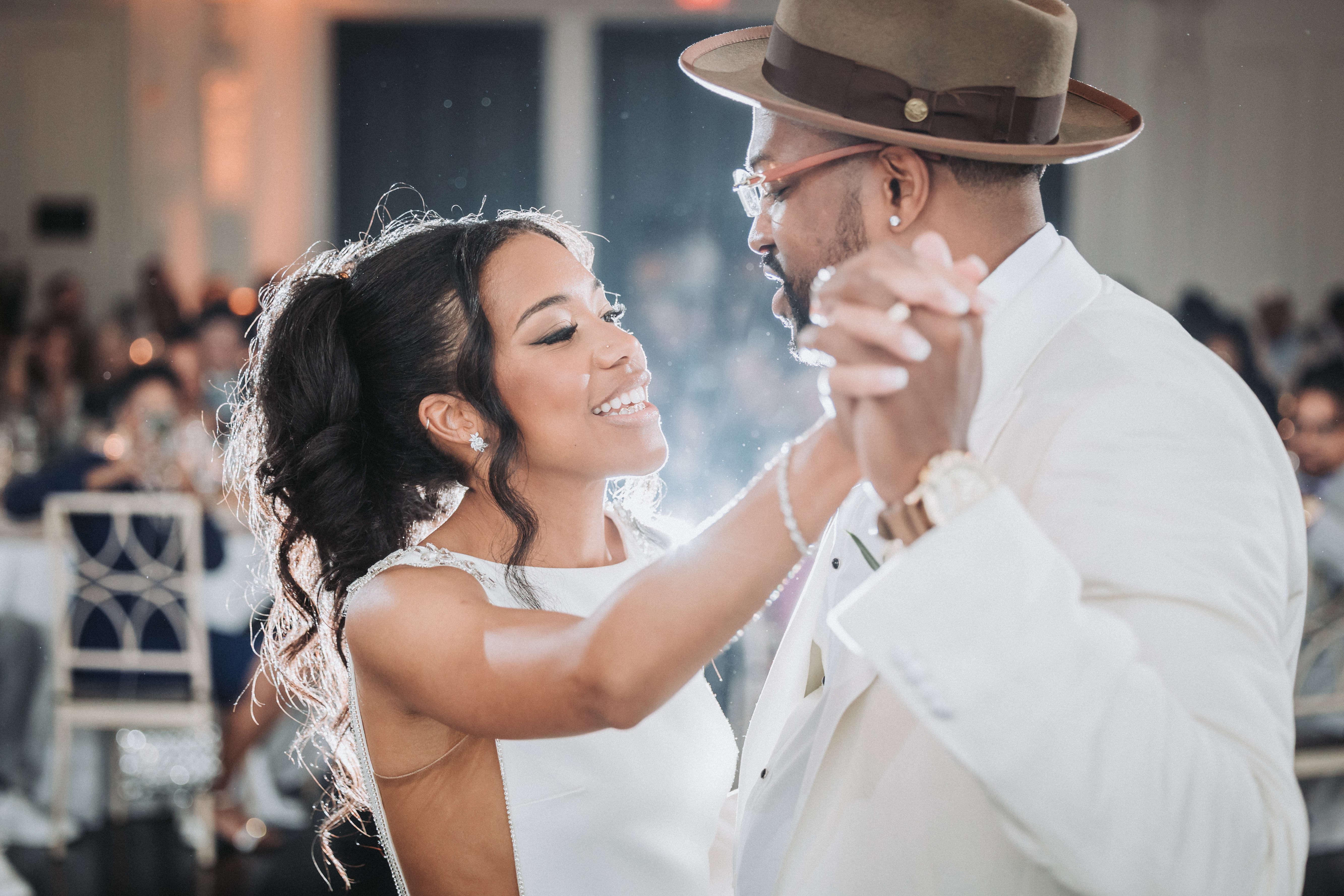 Couple's embrace on the dance floor