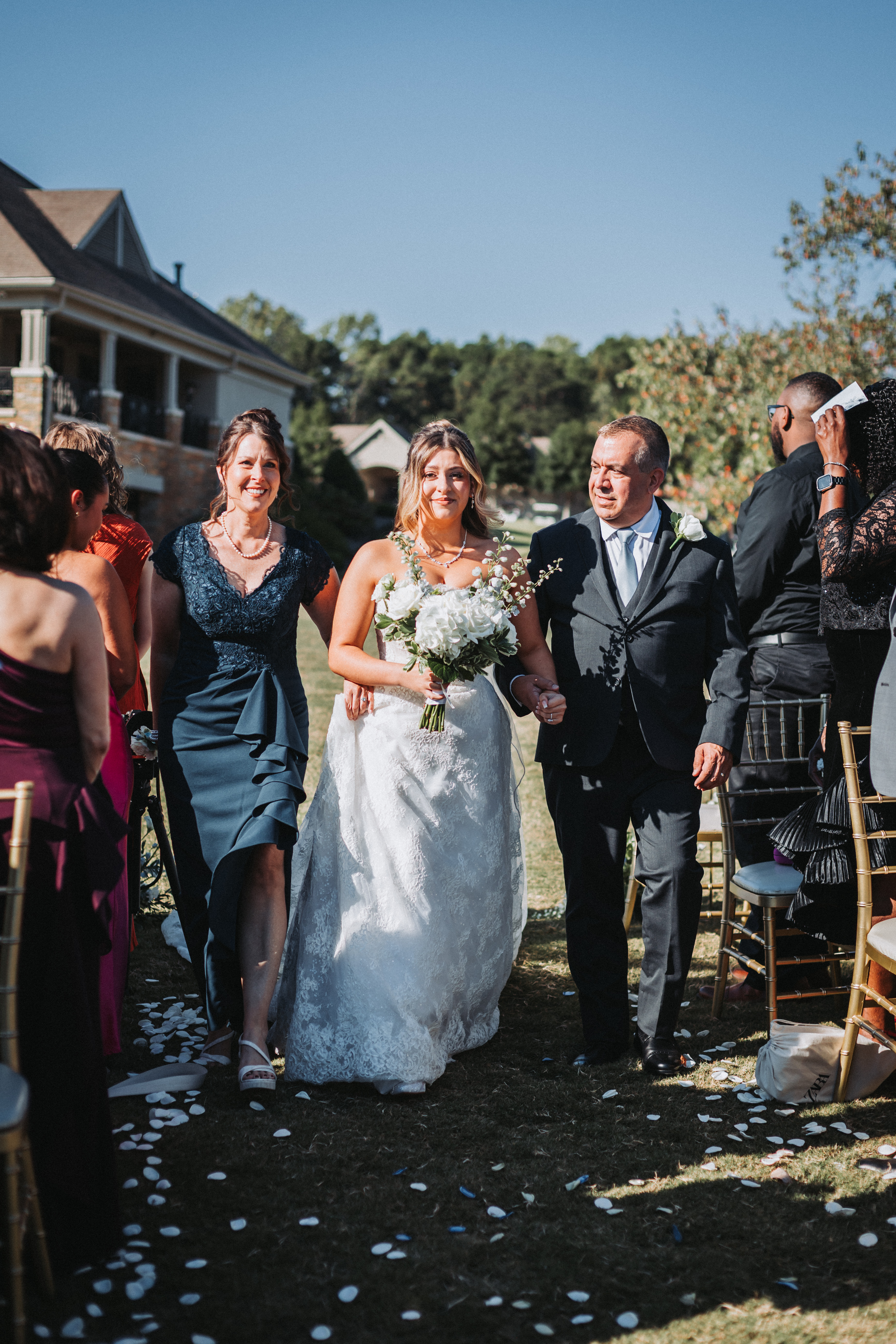The recessional at McAlpine Farms — Charlotte, North Carolina wedding photography