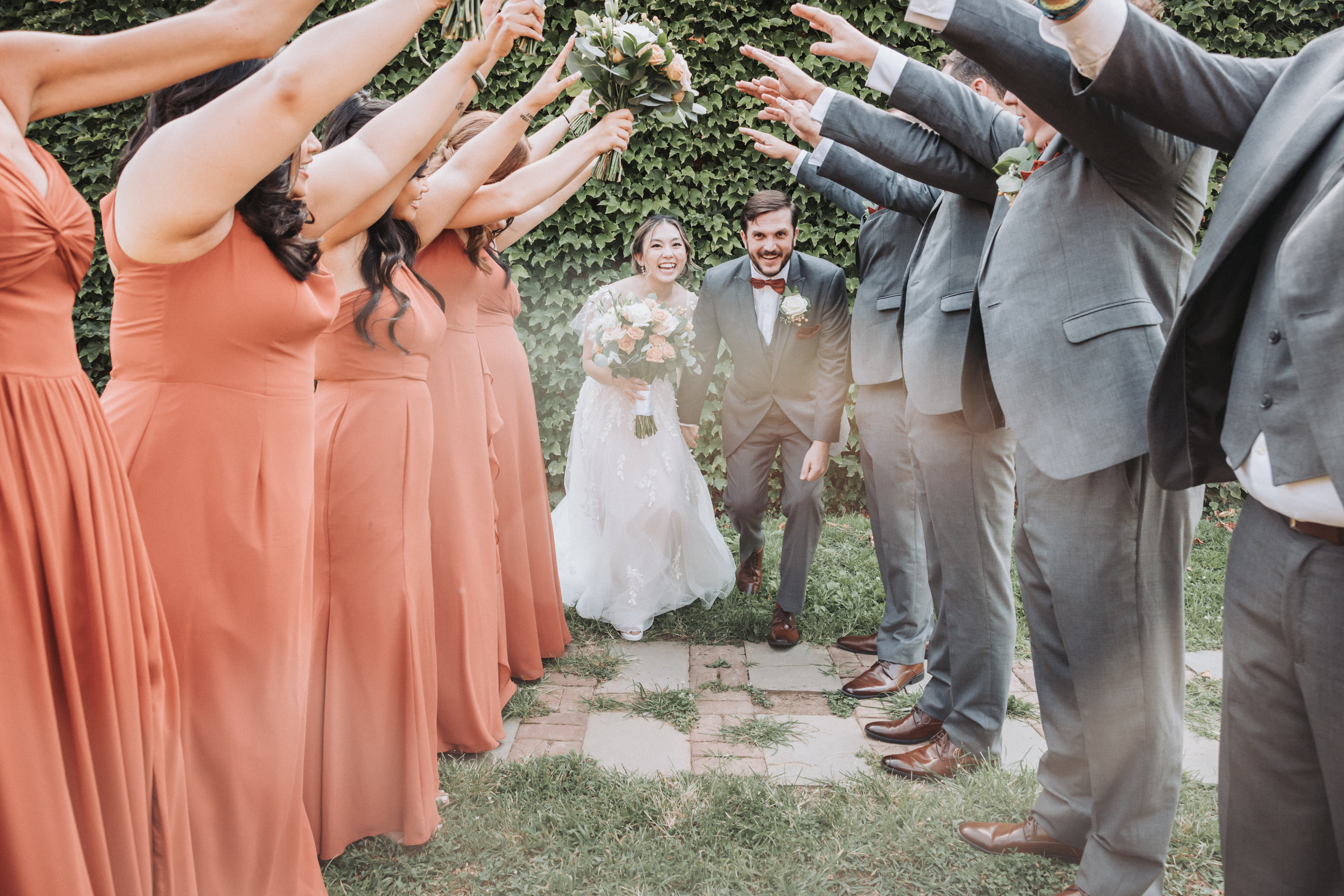 Guests laughing during speeches