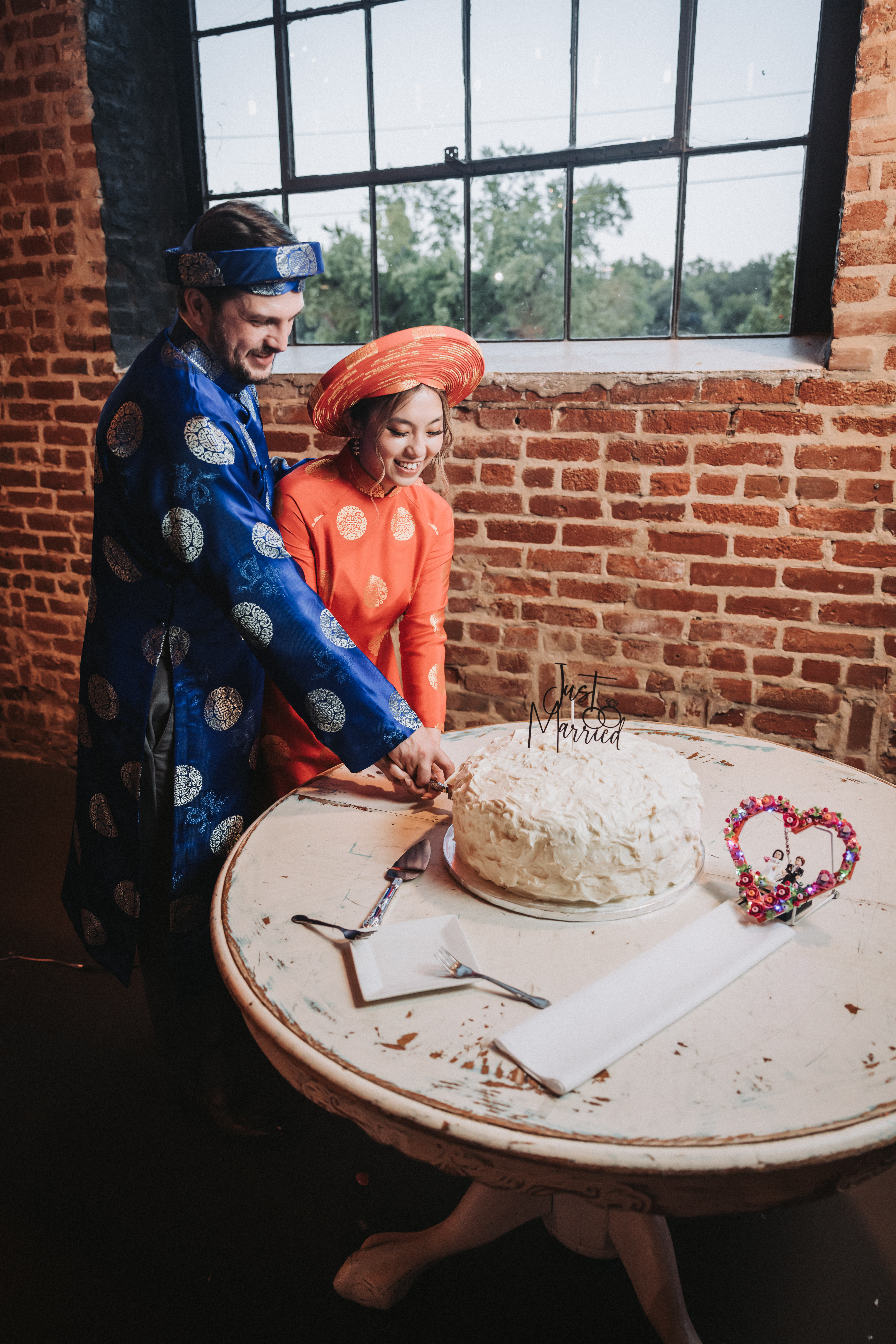 Bridal portrait at the window