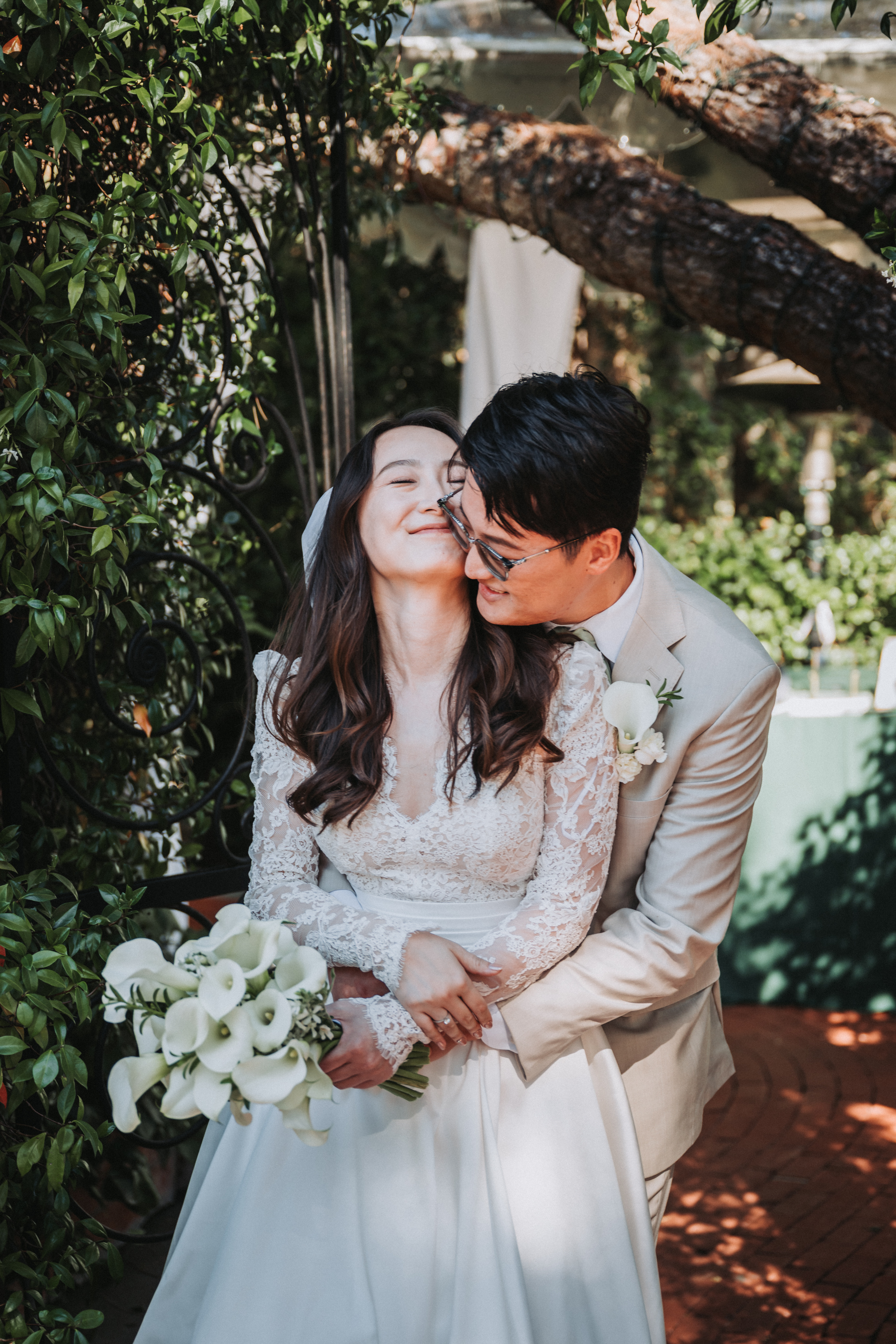 The recessional at Rancho Palos Verdes — Los Angeles, California wedding photography