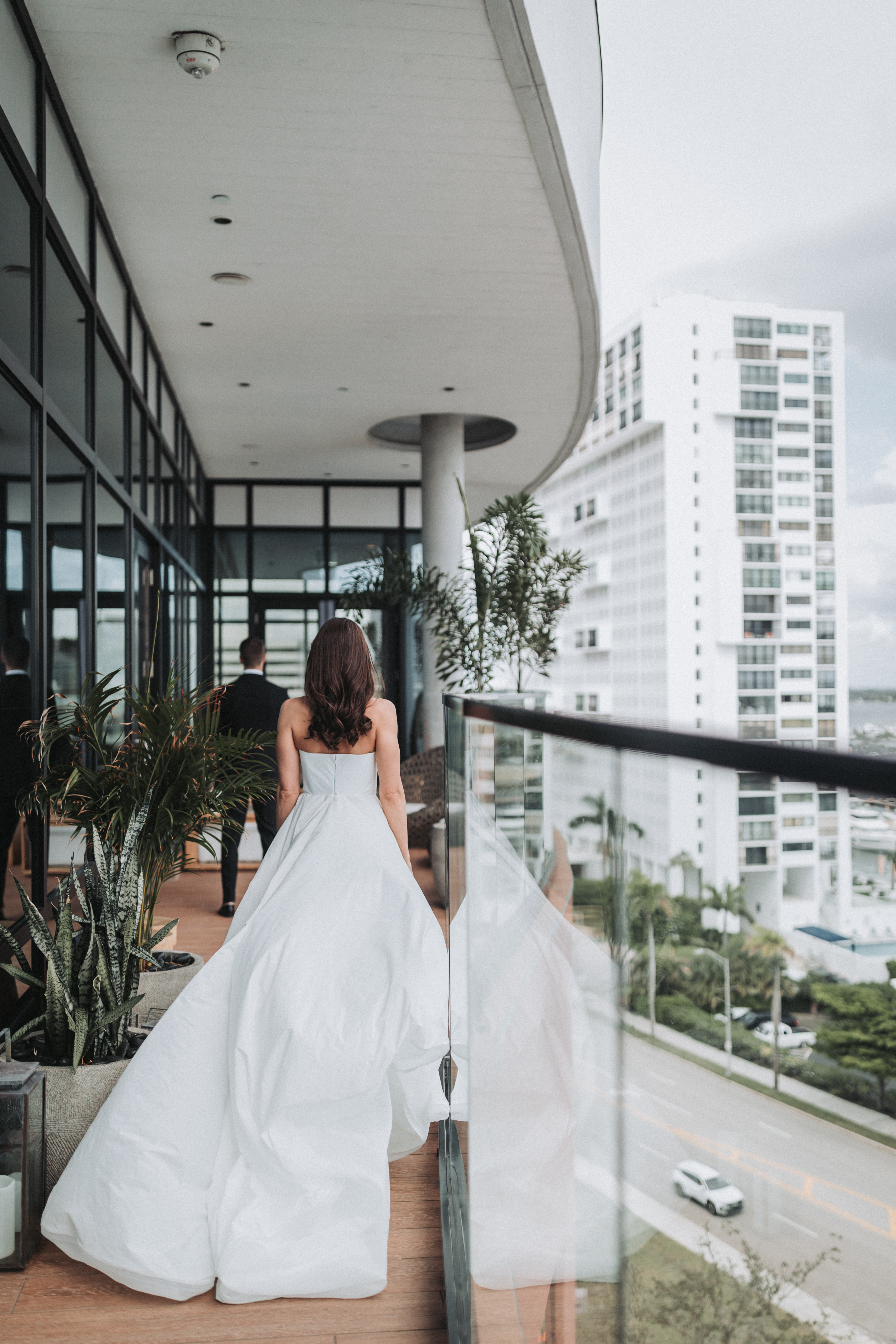 The recessional at The Cruz Building — Miami, Florida wedding photography