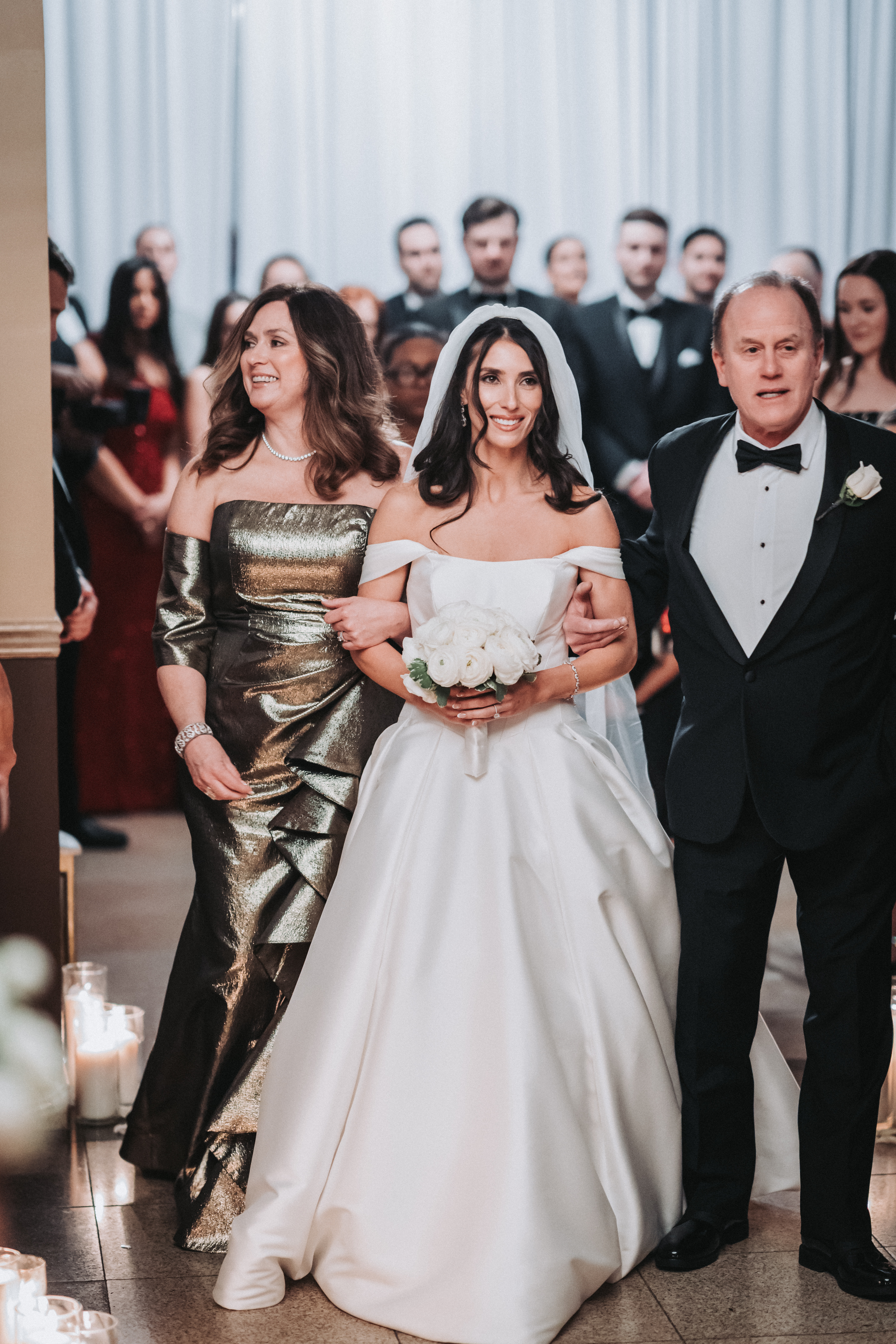 The recessional at Liberty Warehouse — New York, New York wedding photography