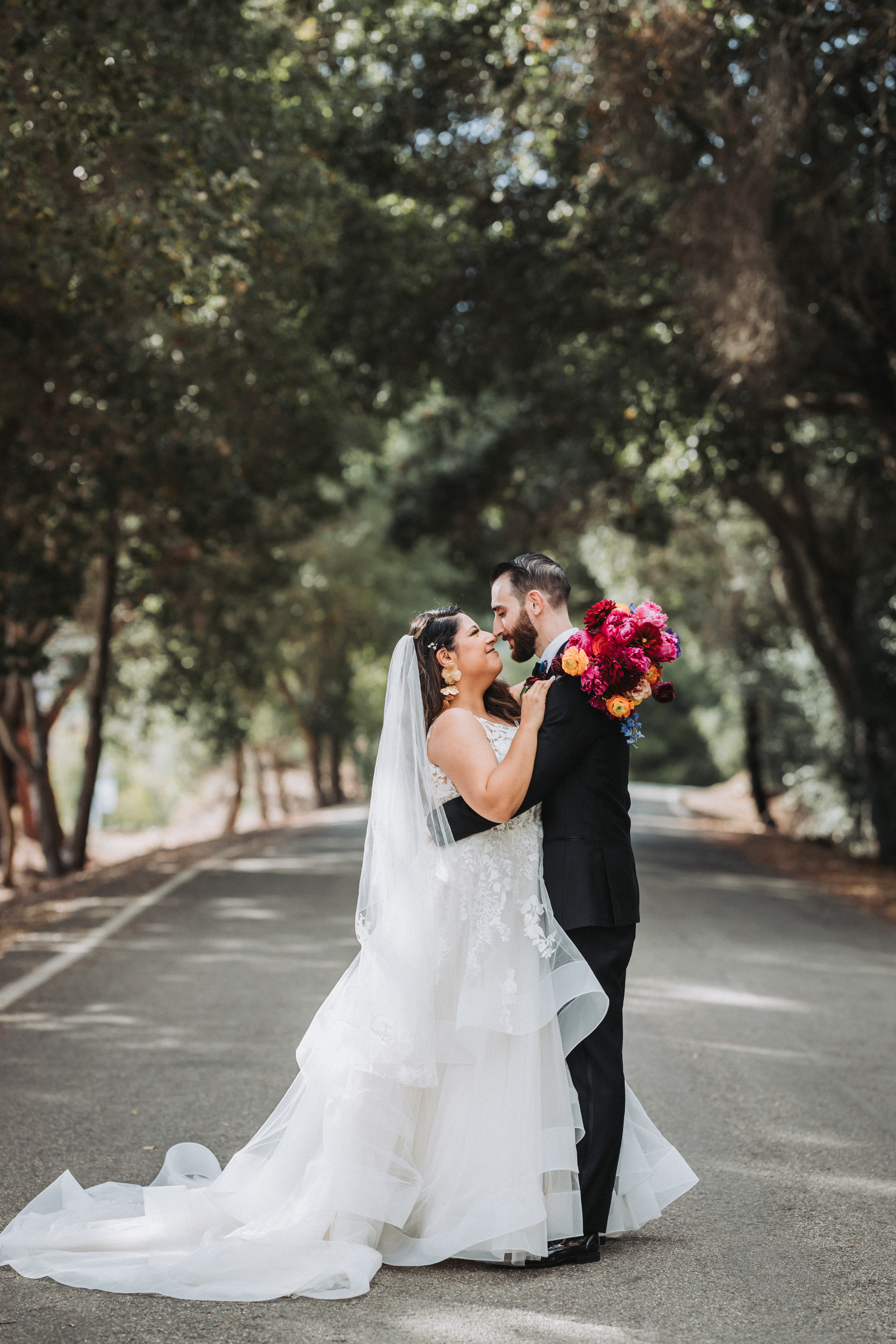 Night, under the lights at Fairmont San Francisco — San Francisco, California wedding photography