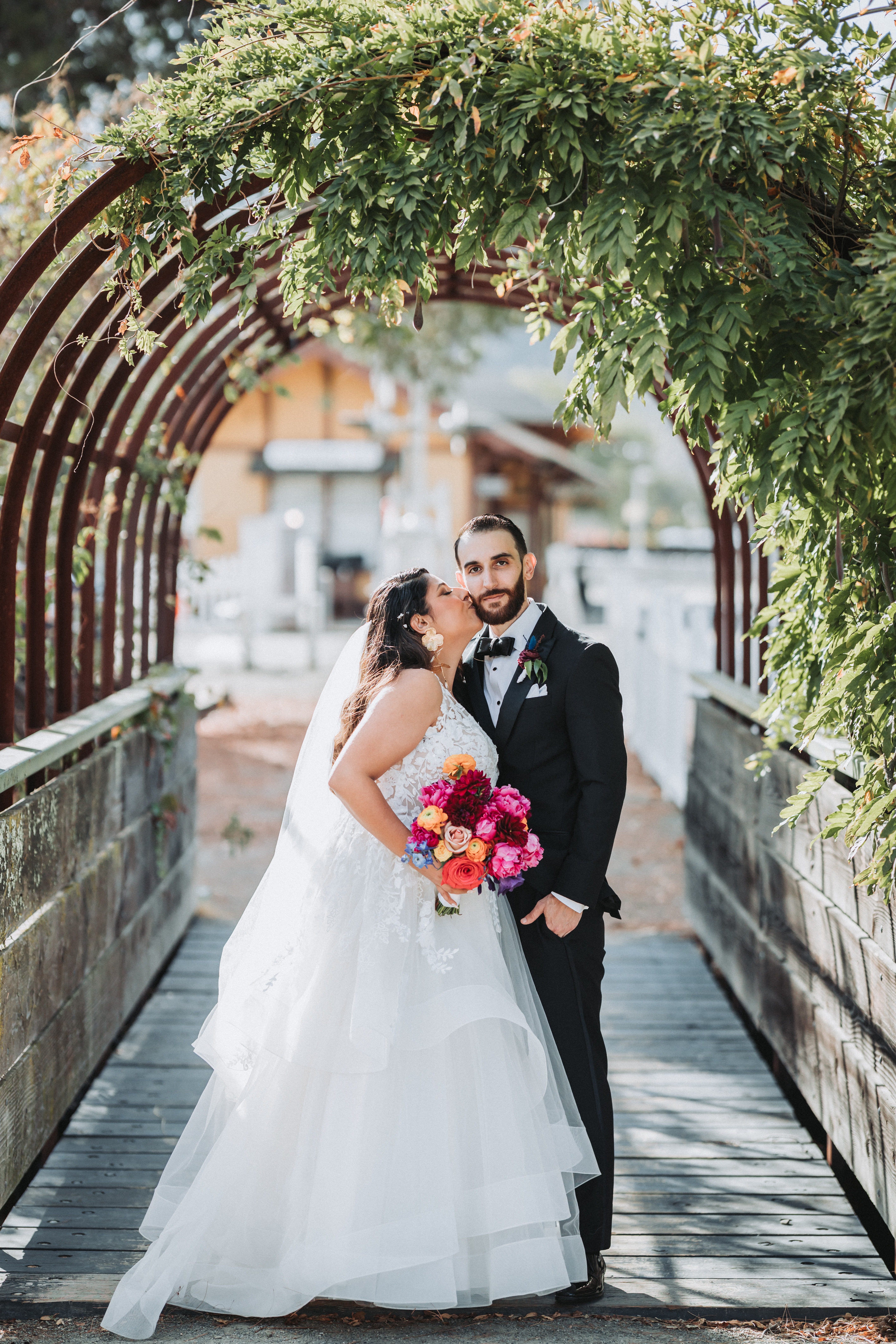 Portrait, golden hour at Presidio Golden Gate Club — San Francisco, California wedding photography