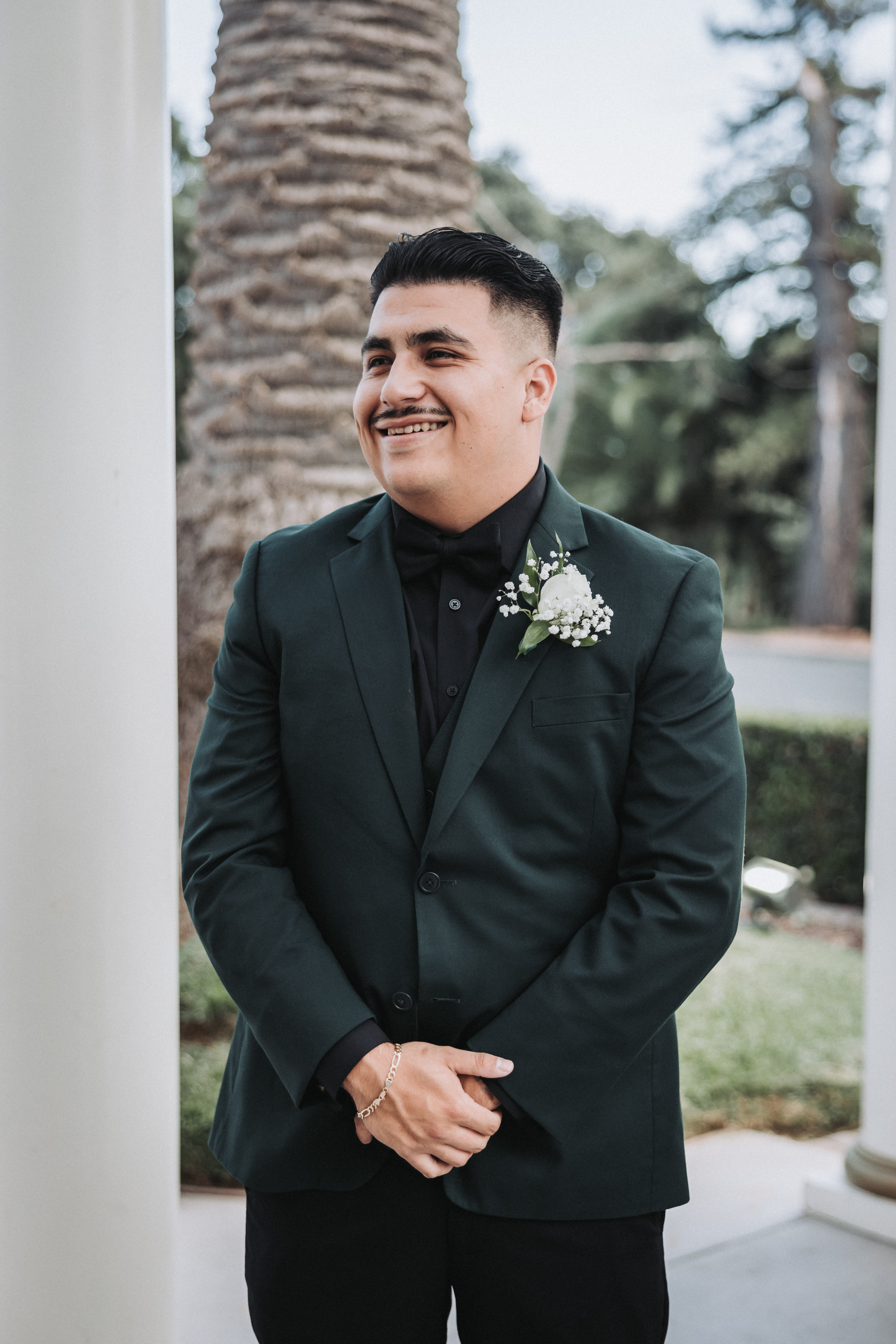 The kiss at Presidio Golden Gate Club — San Francisco, California wedding photography