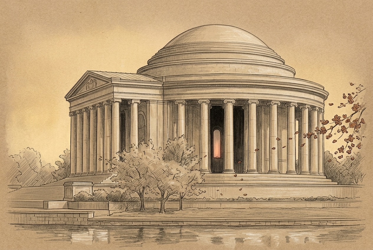 Jefferson Memorial — wedding location, TIDAL BASIN · 1943