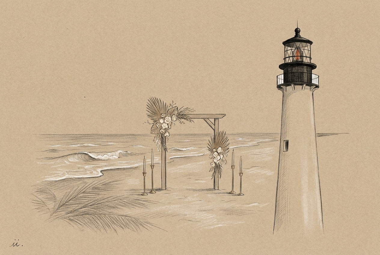 Bill Baggs Cape Florida State Park — wedding location, KEY BISCAYNE · 1825