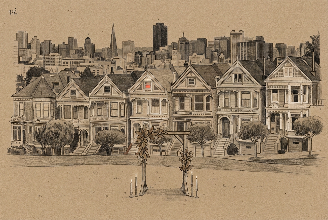 Alamo Square / Painted Ladies — wedding location, ALAMO SQUARE · 1892