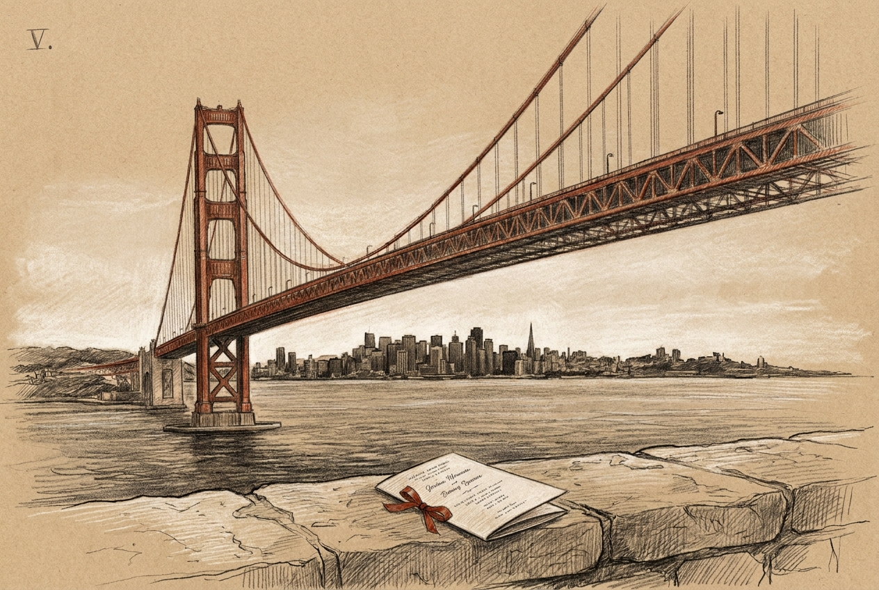 Golden Gate Bridge — wedding location, MARIN HEADLANDS · 1937