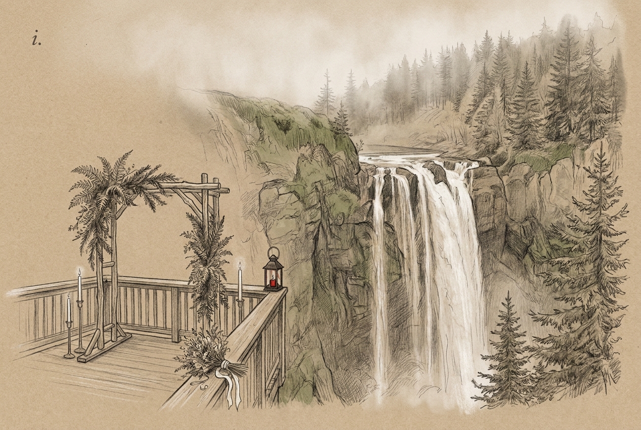 Snoqualmie Falls — wedding location, SNOQUALMIE · ETERNAL